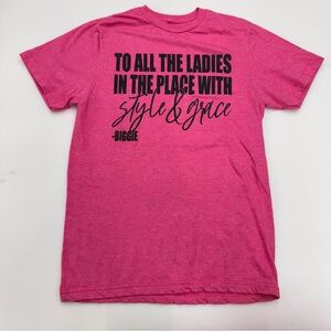“To All The Ladies” Big Poppa Women’s Graphic T-Shirt Short Sleeve Lyric Top